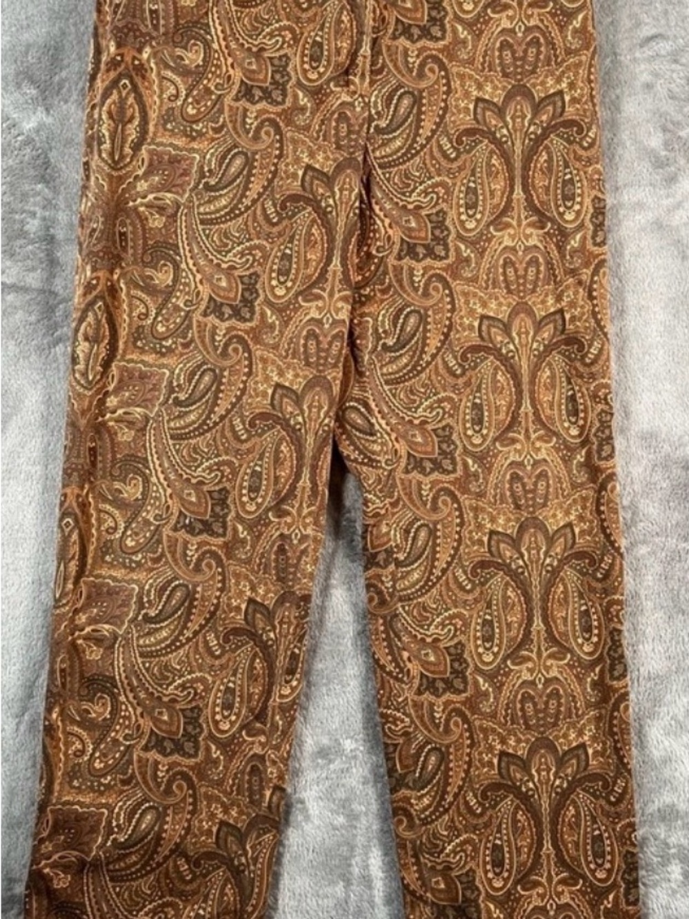Ralph Lauren Brown Paisley Corduroy Trousers